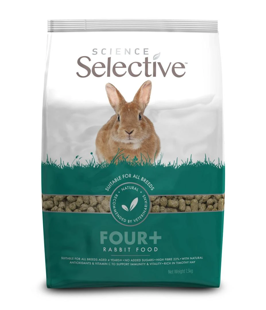 Supreme Science Selective Rabbit 4+ 1,5 kg Supreme Science Selective Rabbit 4+ 1,5 Kg -Dierbenodigdheden Serie Winkel 4145 Rabbit four 15kg 5015622207961