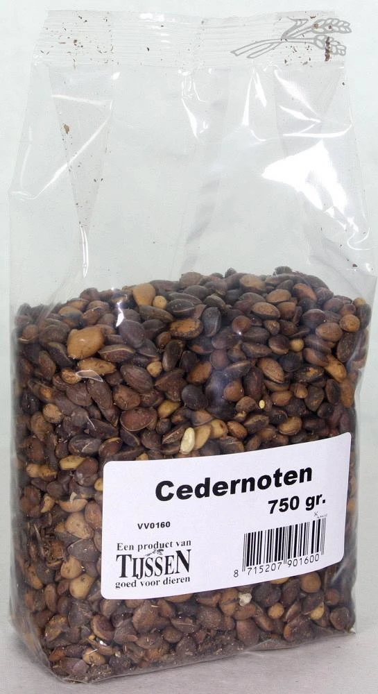 Cedernoten 750 gr Cedernoten 750 Gr -Dierbenodigdheden Serie Winkel 8715207901600