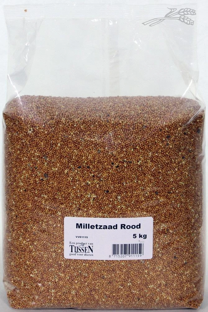 Milletzaad Rood 5 kg Milletzaad Rood 5 Kg -Dierbenodigdheden Serie Winkel 8715207911159 1