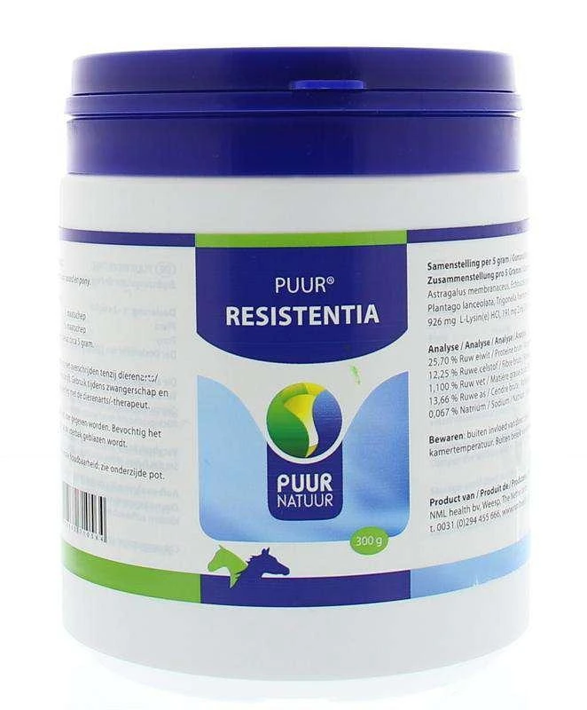 PUUR Weerstand/Resistentia Paard & Pony 300 gr PUUR Weerstand/Resistentia Paard & Pony 300 Gr -Dierbenodigdheden Serie Winkel 8718182710564