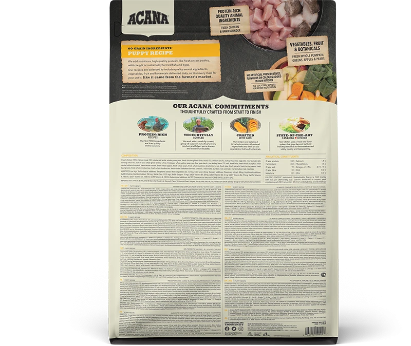 Acana Dog hondenvoer Puppy Recipe 2 kg Acana Dog Hondenvoer Puppy Recipe 2 Kg -Dierbenodigdheden Serie Winkel ACANA Dog Puppy Recipe Back 2kg