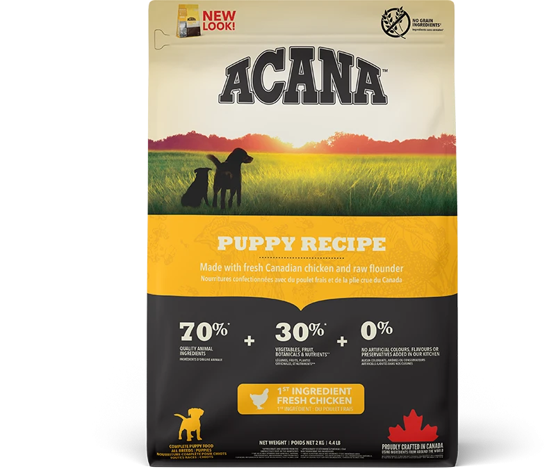Acana Dog hondenvoer Puppy Recipe 2 kg Acana Dog Hondenvoer Puppy Recipe 2 Kg -Dierbenodigdheden Serie Winkel ACANA Dog Puppy Recipe Front 2kg