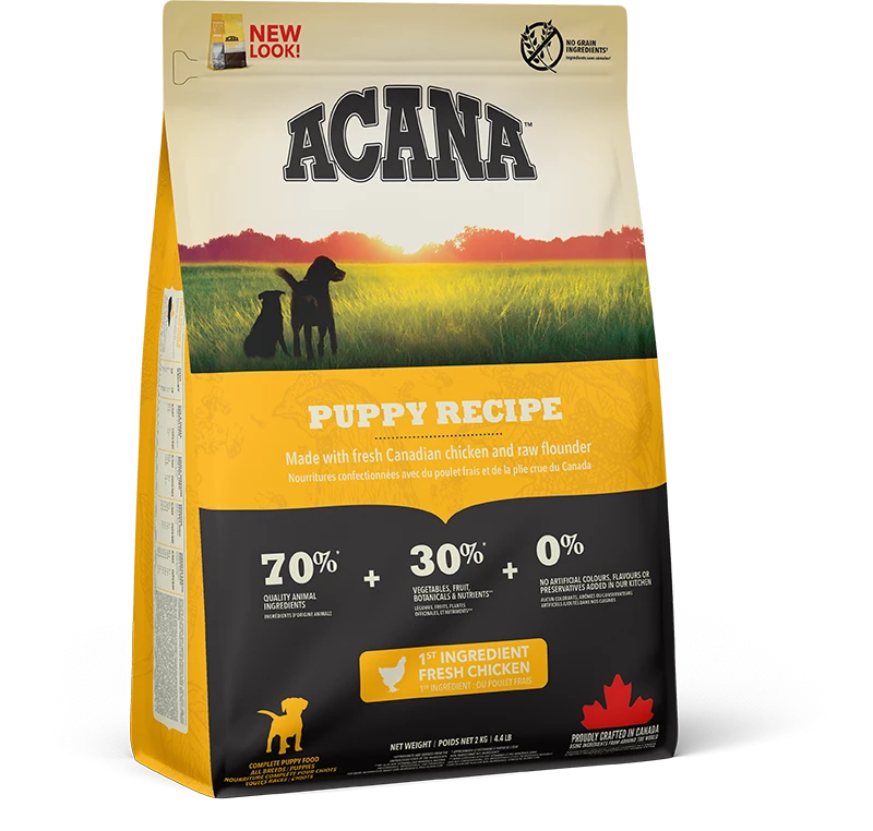 Acana Dog hondenvoer Puppy Recipe 2 kg Acana Dog Hondenvoer Puppy Recipe 2 Kg -Dierbenodigdheden Serie Winkel ACANA Dog Puppy Recipe Front Right 2kg