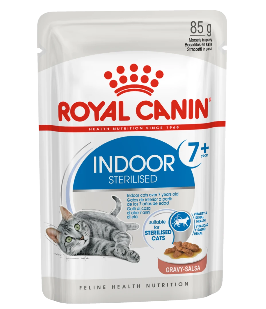 Royal Canin kattenvoer Indoor 7+ in Gravy 12 x 85 gr Royal Canin Kattenvoer Indoor 7+ In Gravy 12 X 85 Gr -Dierbenodigdheden Serie Winkel Indoor 7 in Gravy Pouch