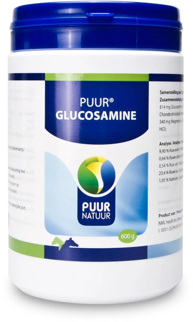 PUUR Glucosamine 600 gr PUUR Glucosamine 600 Gr -Dierbenodigdheden Serie Winkel PUUR Glucosamine 600 g